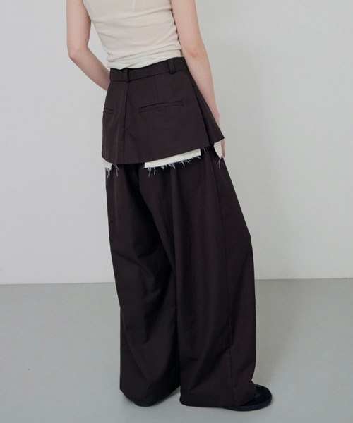 lit（リット）の「Layered Like Slacks（スラックス・レディース・ダークブラウン/グレイッシュベージュ/ダークグレー・36/38）」の2枚目の写真