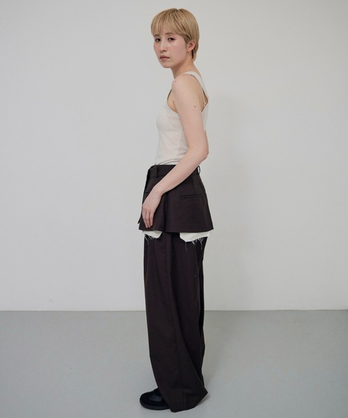 lit（リット）の「Layered Like Slacks（スラックス・レディース・ダークブラウン/グレイッシュベージュ/ダークグレー・36/38）」の6枚目の写真