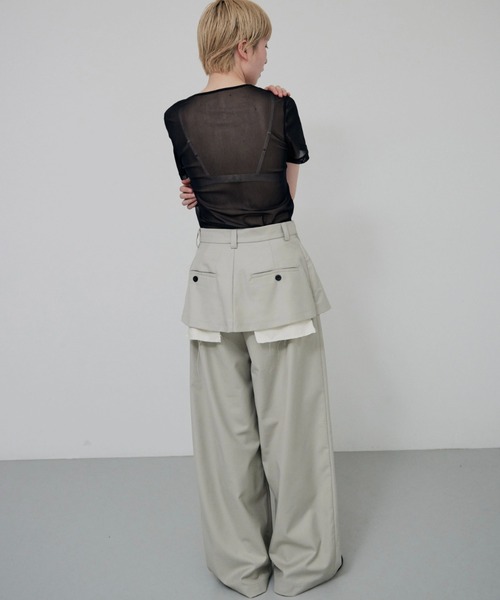 lit（リット）の「Layered Like Slacks（スラックス・レディース・ダークブラウン/グレイッシュベージュ/ダークグレー・36/38）」の12枚目の写真