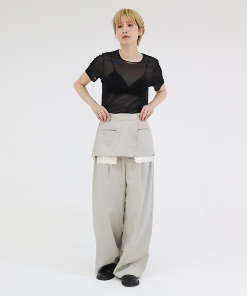 lit（リット）の「Layered Like Slacks（スラックス・レディース・ダークブラウン/グレイッシュベージュ/ダークグレー・36/38）」の16枚目の写真