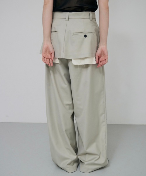 lit（リット）の「Layered Like Slacks（スラックス・レディース・ダークブラウン/グレイッシュベージュ/ダークグレー・36/38）」の22枚目の写真