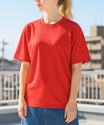 メッシュ」に該当するトップス（レッド/赤色系）ファッション