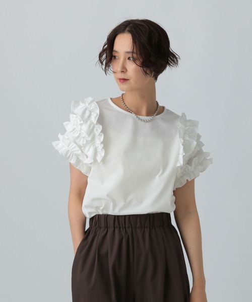 セール】袖フリルデザインプルオーバーSS 574394（Tシャツ