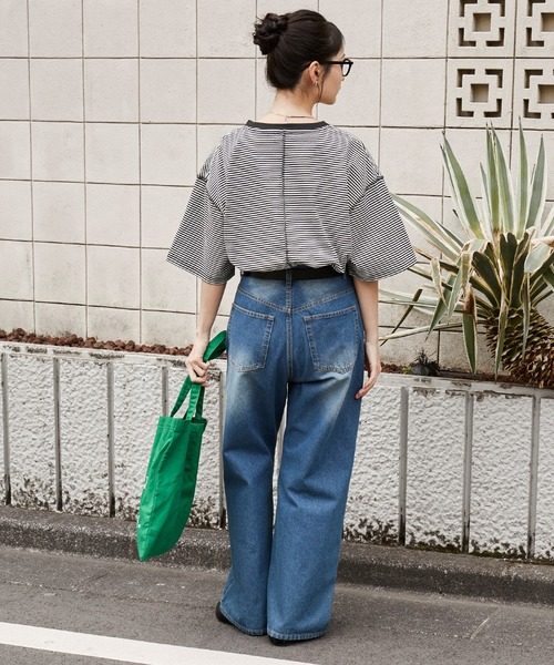 anyway.シリーズ】ヘンリーネック ドロップショルダー オーバーサイズ
