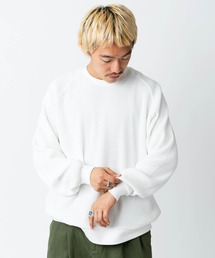 12oz ヘビーワッフルクルーネック