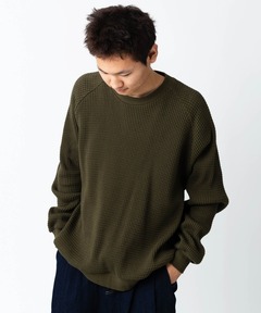 12oz ヘビーワッフルクルーネック