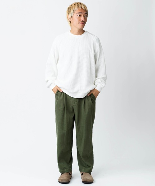 12oz ヘビーワッフルクルーネック | ジムマスター（gym master