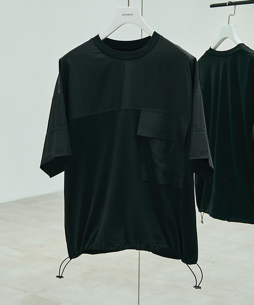 UJOH（ウジョー）の「【UJOH HOMME】別注 Front Switch BOX T（Tシャツ/カットソー・メンズ・ベージュ/ブラック・4/5）」の2枚目の写真
