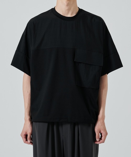 UJOH（ウジョー）の「【UJOH HOMME】別注 Front Switch BOX T（Tシャツ/カットソー・メンズ・ベージュ/ブラック・4/5）」の5枚目の写真