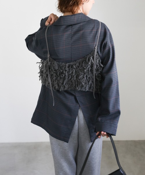 select MOCA（セレクトモカ）の「チェック柄テーラードジャケット（テーラードジャケット・レディース・ブラウン/チャコールグレー・FREE）」の21枚目の写真