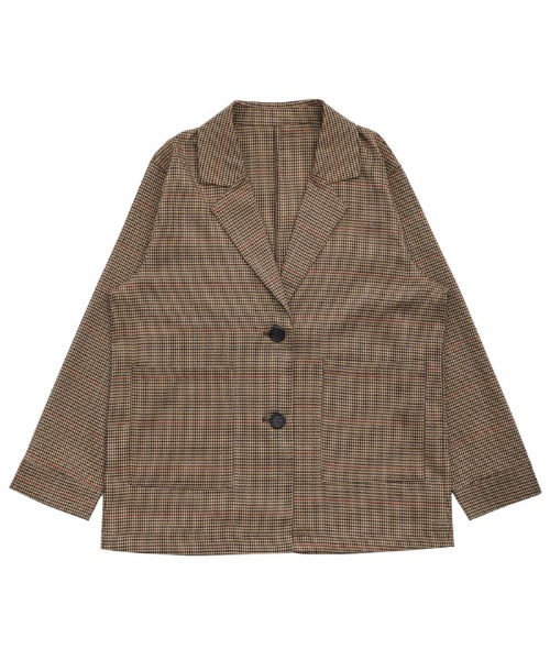 セール】チェック柄テーラードジャケット（テーラードジャケット