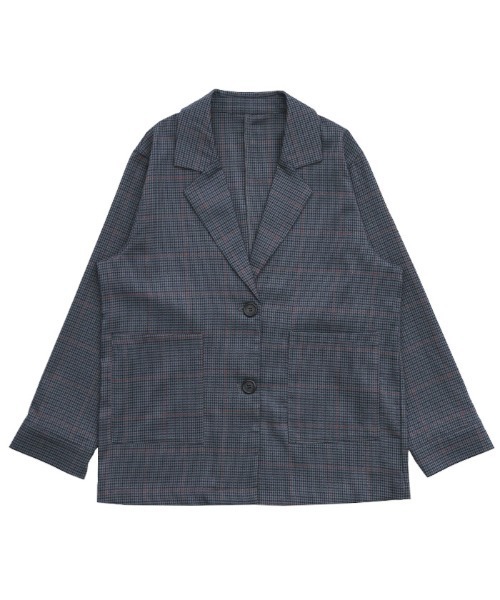 セール】チェック柄テーラードジャケット（テーラードジャケット
