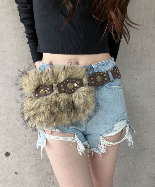 セール】ボリュームファーベルト（ベルト）｜meJane（ミージェーン）の