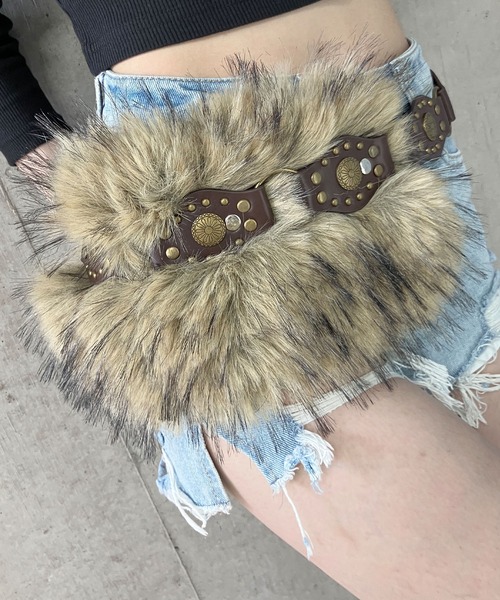 セール】ボリュームファーベルト（ベルト）｜meJane（ミージェーン）の