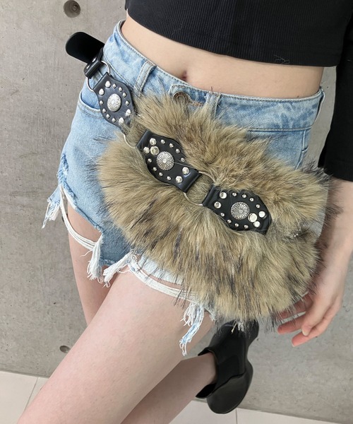 セール】ボリュームファーベルト（ベルト）｜meJane（ミージェーン）の