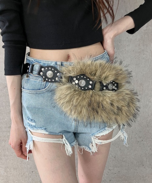 セール】ボリュームファーベルト（ベルト）｜meJane（ミージェーン）の