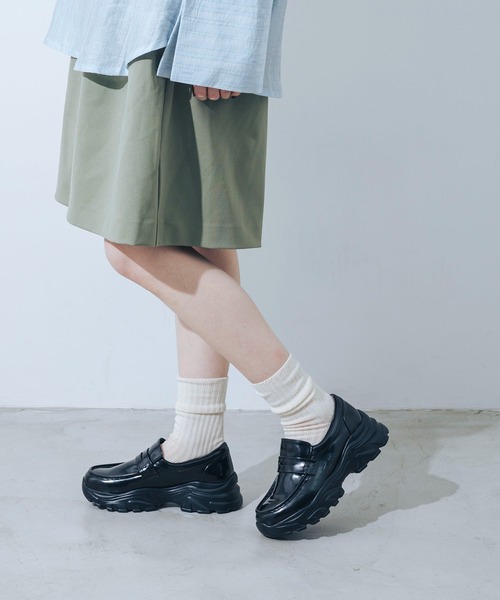 EVOL(イーボル)の「【S-LLサイズ展開・軽量】スニーカーソールローファー IZ5849(ローファー・レディース・ブラック系その他/ブラウン/ブラック/ブラック系その他2/アイボリー・LL/S/M/L)」の12枚目の写真