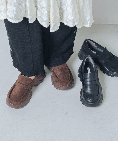 S-LLサイズ展開・軽量】スニーカーソールローファー IZ5849