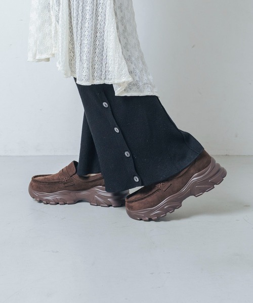 EVOL(イーボル)の「【S-LLサイズ展開・軽量】スニーカーソールローファー IZ5849(ローファー・レディース・ブラック系その他/ブラウン/ブラック/ブラック系その他2/アイボリー・LL/S/M/L)」の9枚目の写真