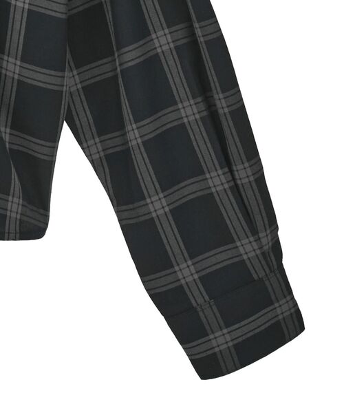 AMERICAN HOLIC（アメリカンホリック）の「イージーケアチェックショート丈シャツ（シャツ/ブラウス・レディース・ブラック/グレー/ベージュ・M/L）」の7枚目の写真