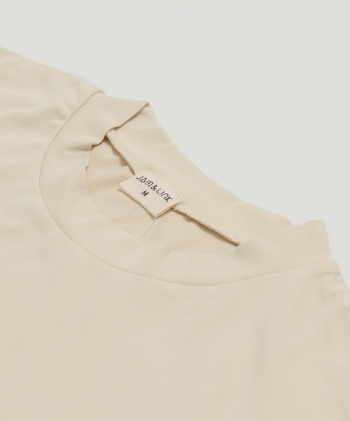 JAM & LINK(ジャムアンドリンク)の「【毛玉ができにくい】 ワイドシルエット 長袖Tシャツ(Tシャツ/カットソー・メンズ・チャコールグレー/クリーム/ブラック/ホワイト/ミント/ネイビー/パープル・M/L)」の10枚目の写真