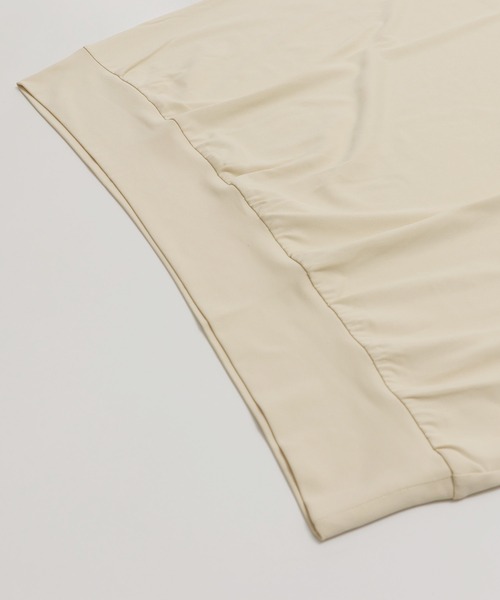 JAM & LINK(ジャムアンドリンク)の「【毛玉ができにくい】 ワイドシルエット 長袖Tシャツ(Tシャツ/カットソー・メンズ・チャコールグレー/クリーム/ブラック/ホワイト/ミント/ネイビー/パープル・M/L)」の12枚目の写真
