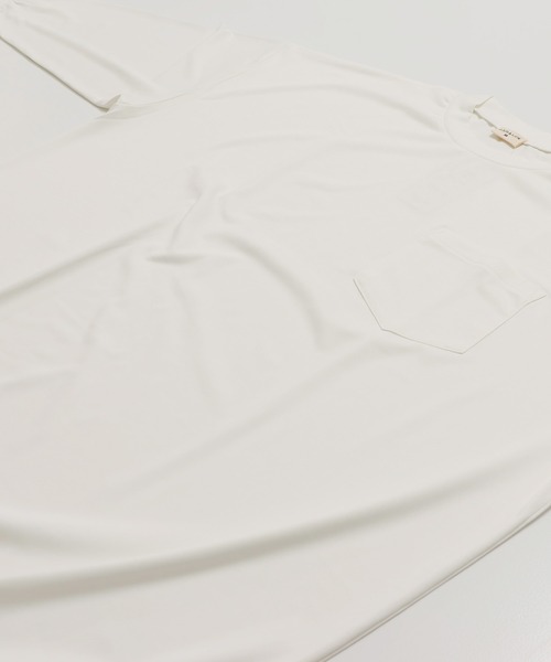 JAM & LINK(ジャムアンドリンク)の「【毛玉ができにくい】 ワイドシルエット 長袖Tシャツ(Tシャツ/カットソー・メンズ・チャコールグレー/クリーム/ブラック/ホワイト/ミント/ネイビー/パープル・M/L)」の19枚目の写真