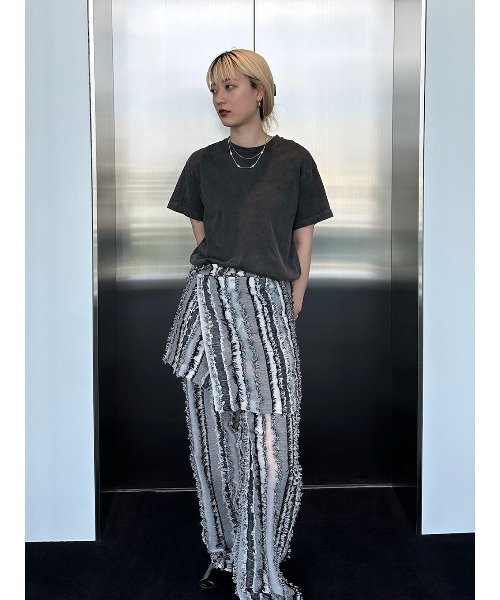 ELCHELE(エルチェレ)の「PIGMENT UNIVERSAL LARGE TEE(Tシャツ/カットソー・レディース・ミント/ホワイト/スミクロ・FREE)」の5枚目の写真