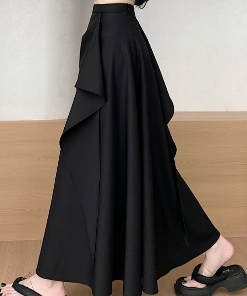 Aelina(エリナ)の「ハイウエストデザインスカート(スカート・レディース・ブラック・S/M/L)」の10枚目の写真