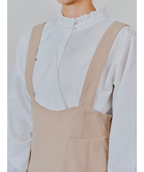 DOLLUPOOPS（ドールアップウップス）の「チュールドッキングチノジャンパースカ―ト（スカート・レディース・カーキ/ベージュ・38）」の12枚目の写真