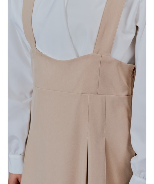 DOLLUPOOPS（ドールアップウップス）の「チュールドッキングチノジャンパースカ―ト（スカート・レディース・カーキ/ベージュ・38）」の13枚目の写真