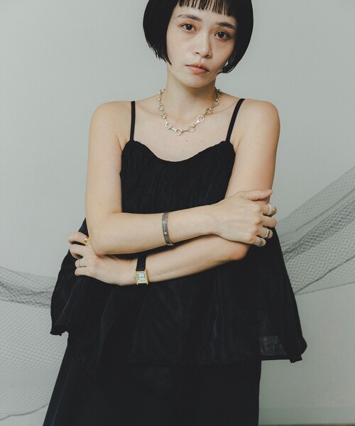 CAROLINA GLASER（カロリナ グレイサー）の「Mai / オーガンジー キャミワンピース（ワンピース・レディース・ホワイト/ブラック・SMALL/MEDIUM）」の16枚目の写真