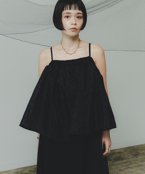 CAROLINA GLASER（カロリナ グレイサー）の「Mai / オーガンジー キャミワンピース（ワンピース・レディース・ホワイト/ブラック・SMALL/MEDIUM）」の17枚目の写真