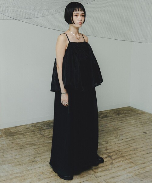 CAROLINA GLASER（カロリナ グレイサー）の「Mai / オーガンジー キャミワンピース（ワンピース・レディース・ホワイト/ブラック・SMALL/MEDIUM）」の21枚目の写真