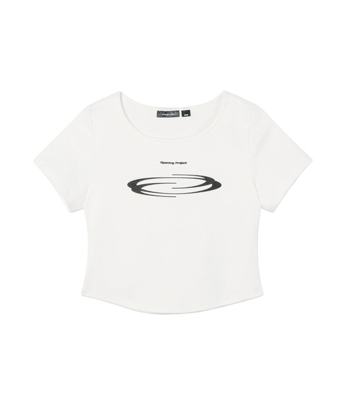 Opening Project（オープニングプロジェクト）の「Opening Project／クロップドシンボルＴ（Tシャツ/カットソー・レディース・ホワイト/ライトブルー・MEDIUM/SMALL）」の15枚目の写真