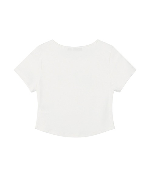 Opening Project（オープニングプロジェクト）の「Opening Project／クロップドシンボルＴ（Tシャツ/カットソー・レディース・ホワイト/ライトブルー・MEDIUM/SMALL）」の16枚目の写真