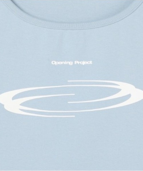 Opening Project（オープニングプロジェクト）の「Opening Project／クロップドシンボルＴ（Tシャツ/カットソー・レディース・ホワイト/ライトブルー・MEDIUM/SMALL）」の19枚目の写真