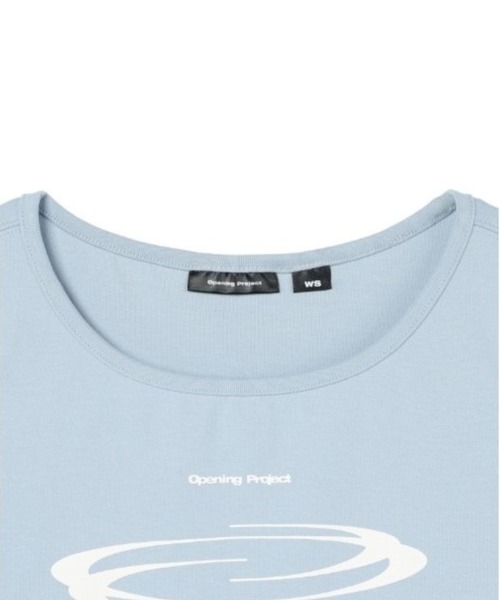 Opening Project（オープニングプロジェクト）の「Opening Project／クロップドシンボルＴ（Tシャツ/カットソー・レディース・ホワイト/ライトブルー・MEDIUM/SMALL）」の20枚目の写真
