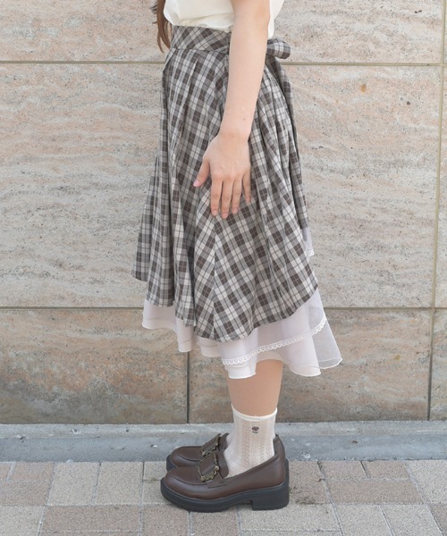 axes femme（アクシーズファム）の「バックフリルミドルスカート（スカート・レディース・ブラック/ネイビー/ブラウン・FREE）」の8枚目の写真