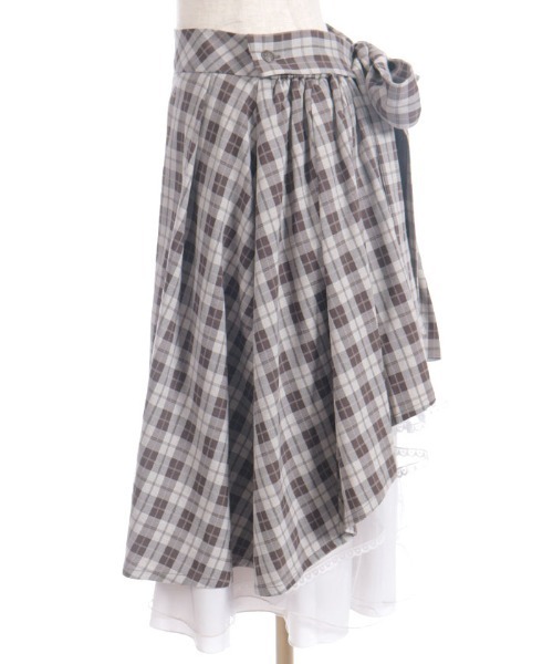 axes femme（アクシーズファム）の「バックフリルミドルスカート（スカート・レディース・ブラック/ネイビー/ブラウン・FREE）」の11枚目の写真