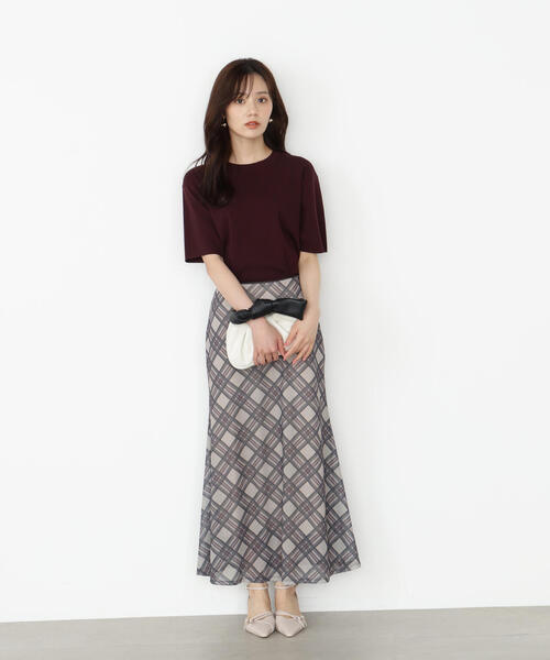 PROPORTION BODY DRESSING(プロポーションボディドレッシング)の「<ハンドウォッシャブル>ハーフスリーブニットプルオーバー / 1215270806(ニット/セーター・レディース・ブラック/ボルドー/ホワイト・FREE)」の9枚目の写真