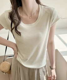 UネックTシャツ レディース 半袖 夏服