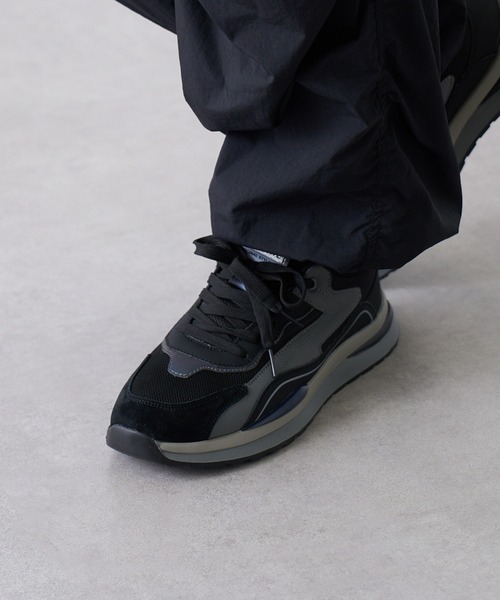 GERMAN TRAINER（ジャーマントレーナー）の「【SETUP7】レトロランニングスニーカー KNF-TP（スニーカー・メンズ・グレー/ブラック・44/42/40）」の3枚目の写真