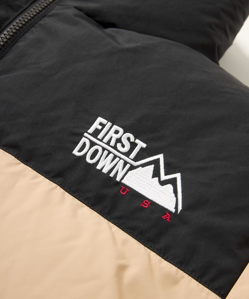 FIRST DOWN（ファーストダウン）の「ダウンジャケット リバーシブル仕様 FDUSA BUBBLE DOWN JKT F942001 ロゴ刺繍（ダウンジャケット/コート・メンズ・ホワイト/ベージュ/ブラック・LL/L/M）」の5枚目の写真