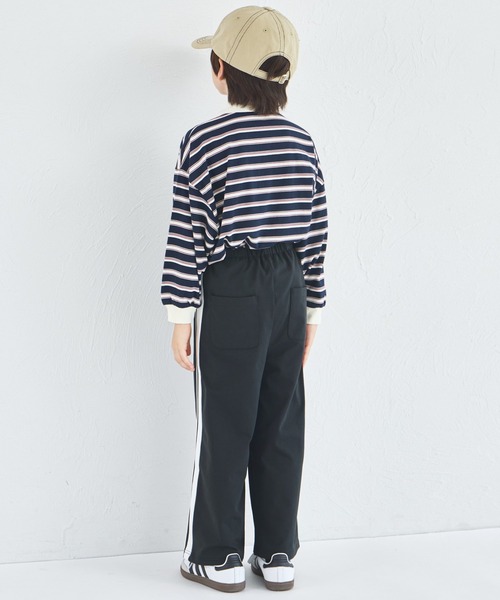 LUNE リュンヌ サイドライン パンツ 34 ブラック トリアセテート 日本製 CREARE -LINO- パンツ ルーズ サイドライン トラックパンツ