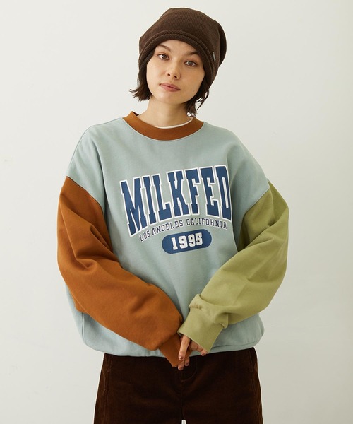 MILKFED.（ミルクフェド）の「COLOR BLOCK SWEAT TOP（スウェット・レディース・ライトブルー/ブラック/オートミール・M/L）」の18枚目の写真