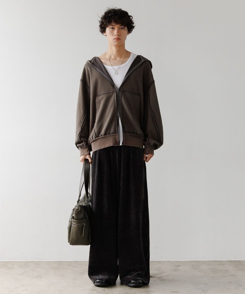 PBLIM（ページボーイリム）の「《UNISEX》ベロアワイドイージーパンツ（その他パンツ・レディース・ブラウン系その他/グレー系その他/ボルドー・LARGE/MEDIUM）」の13枚目の写真