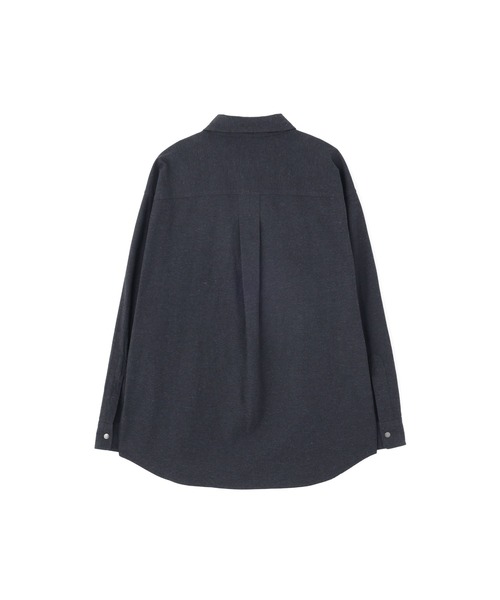 MHL.（エムエイチエル）の「RECYCLED DENIM TWILL（シャツ/ブラウス・メンズ・ブラック・SMALL/MEDIUM/LARGE）」の3枚目の写真