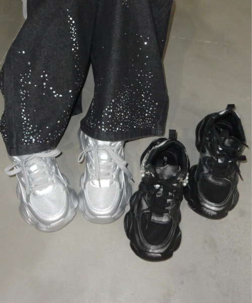 sedacle(セダクル)の「プラットフォームスニーカー(スニーカー・レディース・ブラック/シルバー・SMALL/MEDIUM/LARGE/X-LARGE)」の13枚目の写真