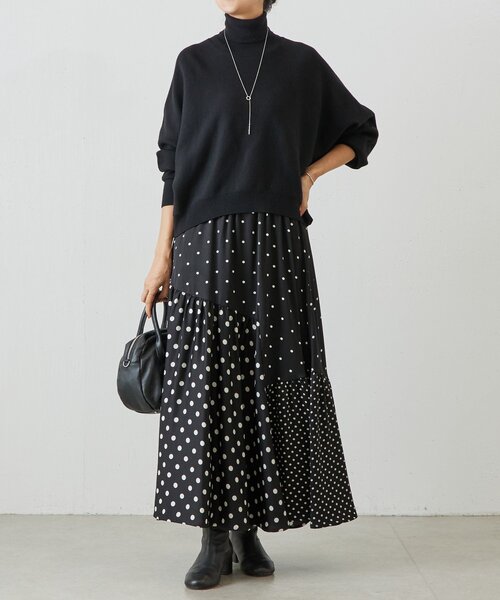 ドットパッチワークロングスカート（スカート）｜BEARDSLEY